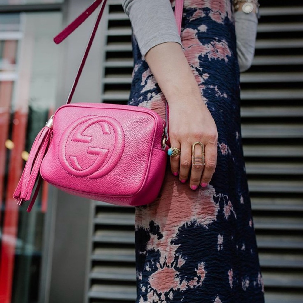 💕Gucci Disco SOHO 💕  RARE COLOR Fuchsia Pink Crossbody Bag